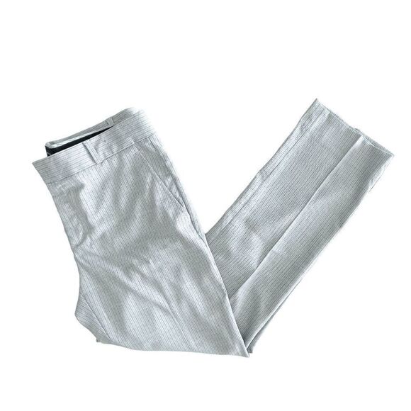 Banana Republic Womens Trouser Pants Ryan Grey Stripe Size 8 - Picture 1 of 11
